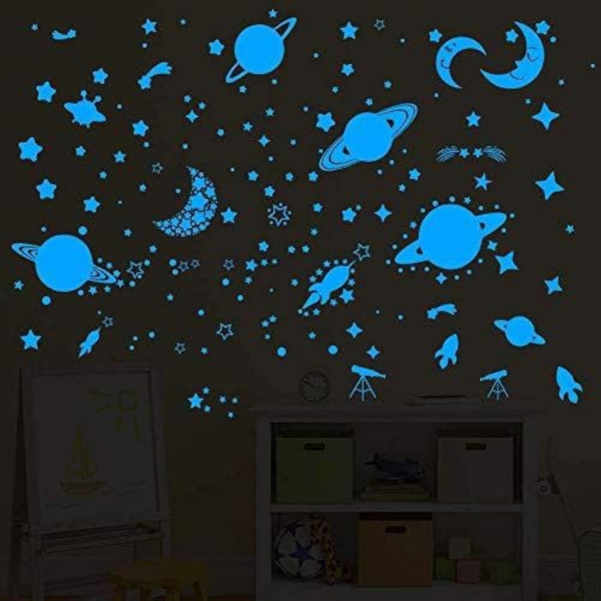 Glow in the Dark Space Wall Stickers